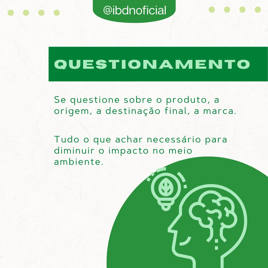 ibdnoficial's tweet photo. Que tal aproveitar a oportunidade para refletir mais sobre alguns comportamentos do seu dia a dia que podem favorecer o meio ambiente e trazer mais qualidade de vida para você?
#ibdn #penseverde #gogreen #sustentabilidade #neurociencia #ciencia #salveplaneta https://t.co/Q8uVefSk7l