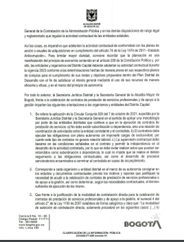 vlasoscuro's tweet photo. Por circular 01/23 Distrito de Bogotá informa que no aplicará la circular conjunta del Gobierno nal. sobre CPS.

Invocan autonomía territorial y prohibición de requisitos adicionales a los de la ley ( Arts 84 y 287 CP)

Continuaran plan de formalización  de acuerdo a su PD. https://t.co/NpYdkWc1Gg