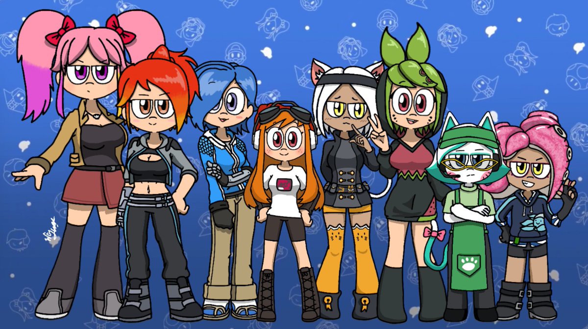 SMG4/Glitch Girls Group Photo ✏️ #smg4fanart #smg4meggy #Smg4tari #smg4melony #smg4karen #smg4saiko #smg4desti #glitchproductions #metarunnner #sunsetparadise #whisk #SMG4 #fanart #digitalart