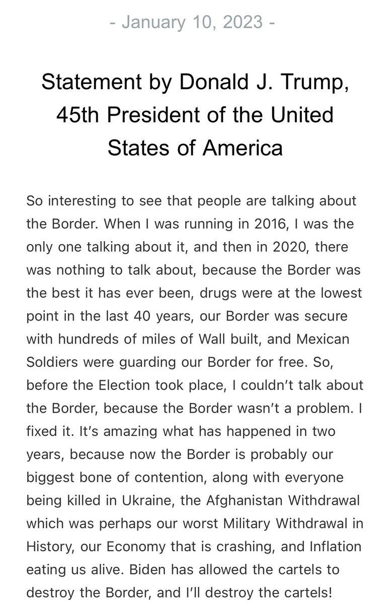 RSBNetwork's tweet photo. Statement by Donald J. Trump, 45th President of the United States of America https://t.co/9ze8D17YDc