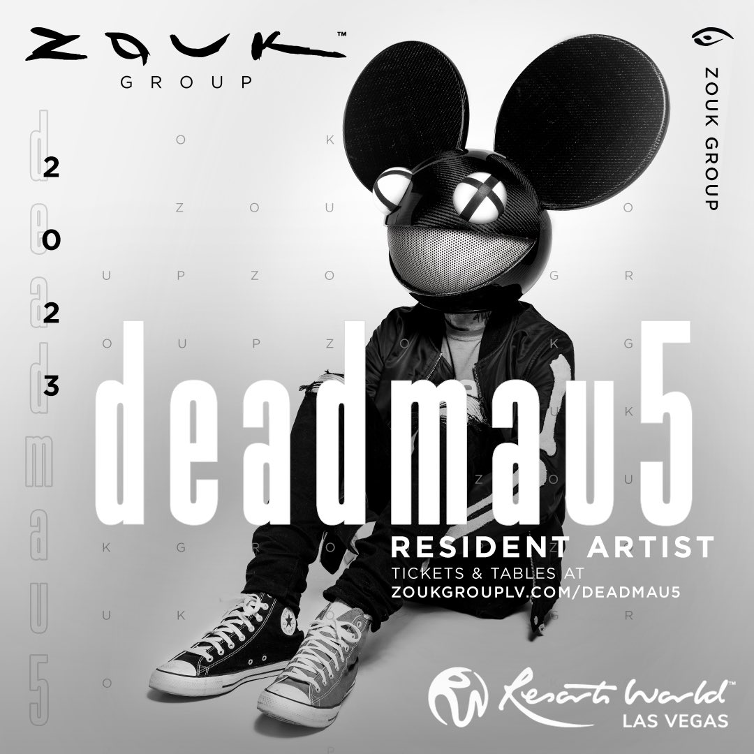mau5 returns to @ZoukGroupLV for his 2023 Las Vegas residency! tix now on sale through sept :D #ZoukNightclub zoukgrouplv.com/deadmau5/