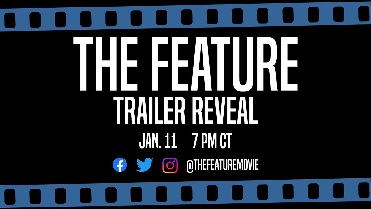 TheFeatureMovie's tweet photo. Check out our social media channels TOMORROW (1/11) at 7 pm CT for the reveal of the trailer for “The Feature!”

#Film #Filmmaking #Filmmakers #IndieFilm #ShortFilm #TheFeature #Pensacola #GulfCoast #Florida https://t.co/QUiuwYH2DM
