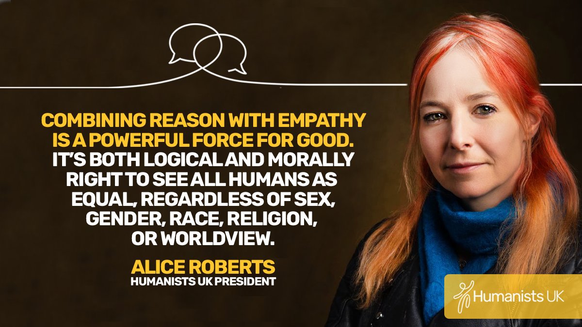 Humanists_UK's tweet photo. A good humanist sentiment for today by our Vice President @theAliceRoberts. https://t.co/n5TyEczbIx