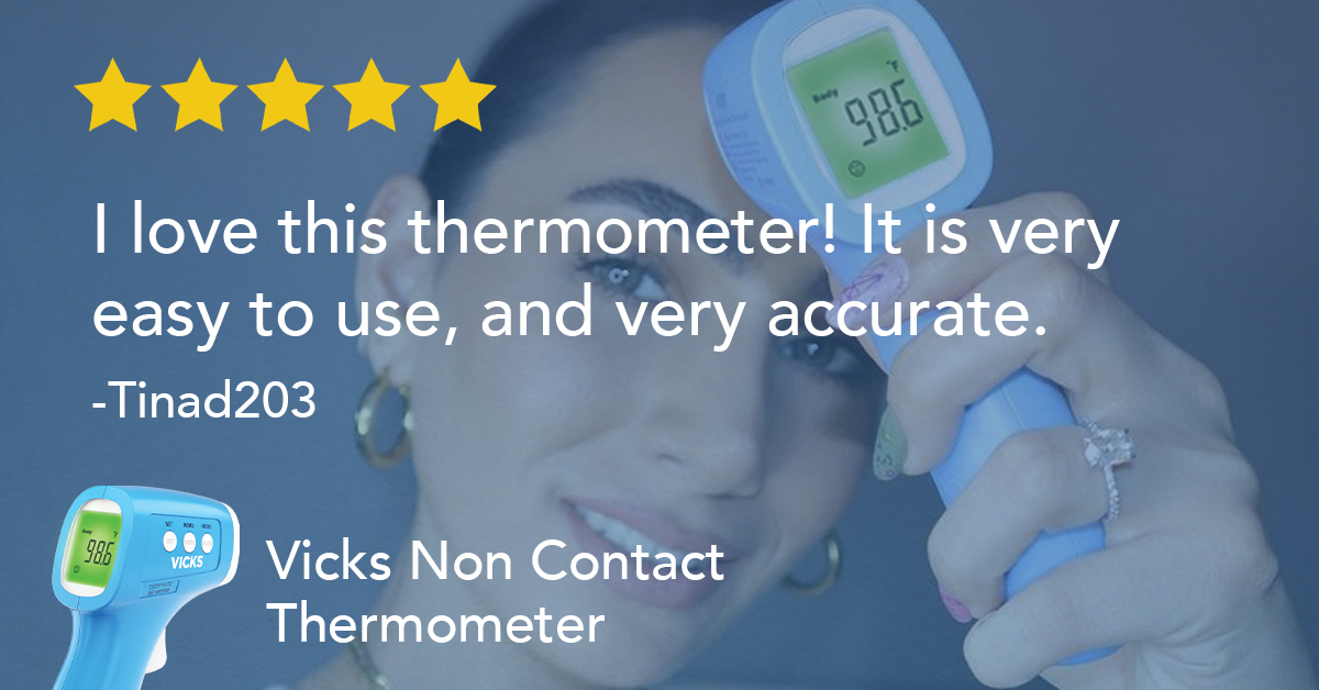 Vicks Body Thermometer, Infrared, Non Contact