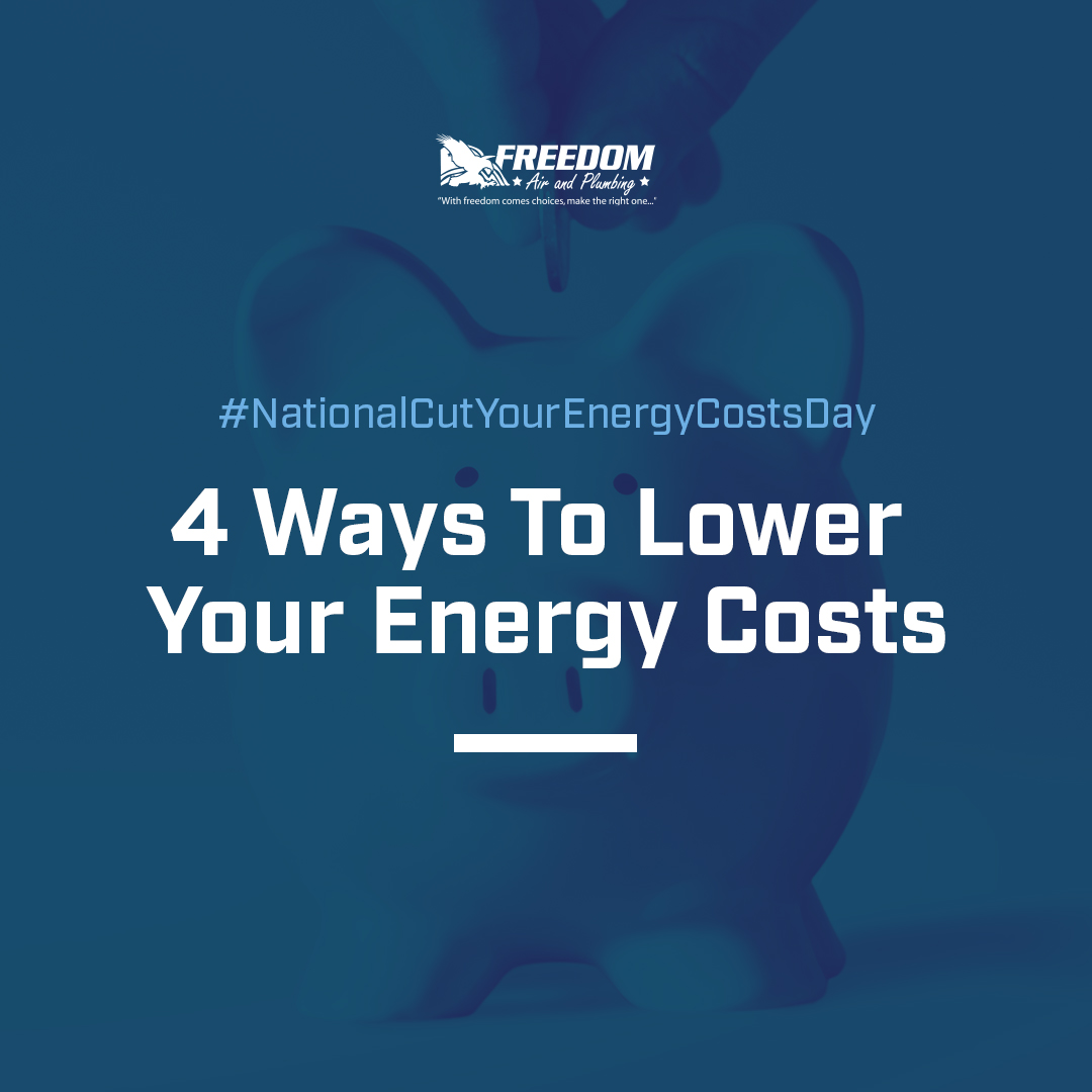 #NationalCutYourEnergyCostsDay 

Some ways to lower your energy costs at home include:

- Fix leaky ductwork
- Fix leaky faucets
- Seal up drafty areas
- Lower your water heater temperature