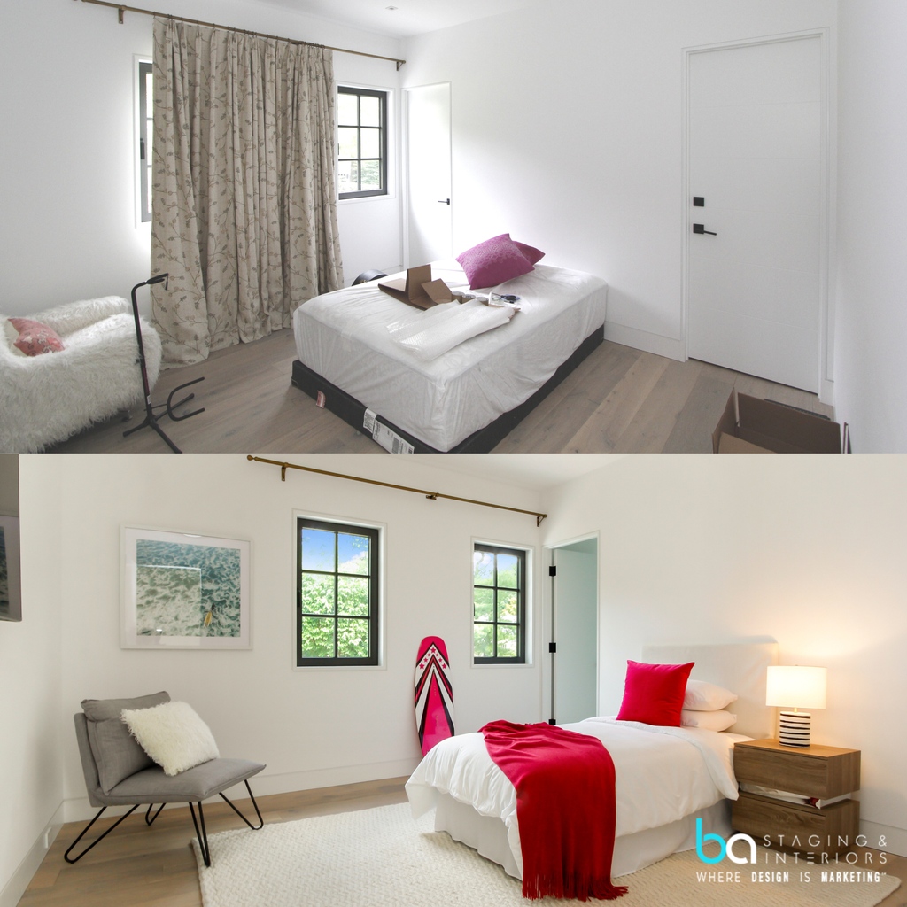 Finding comfort and peace in a bedroom retreat.

#homestaging  #homestager #homestagingworks #homestagingsells #soldhome #interiordesign #design #bedroom