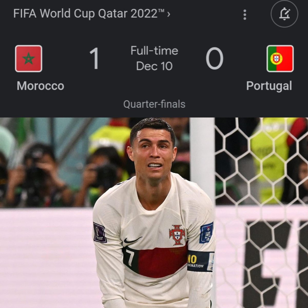 One month ago, Ronaldo and Portugal parked 😅😂🤒😒😆
#WorldCup2022 #qatarworldcup