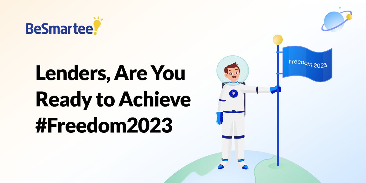BeSmartee's tweet image. Lenders should be #fedup that their business model does not scale. To this, we at BeSmartee are introducing #Freedom2023.
besmartee.com/blog/lenders-a…