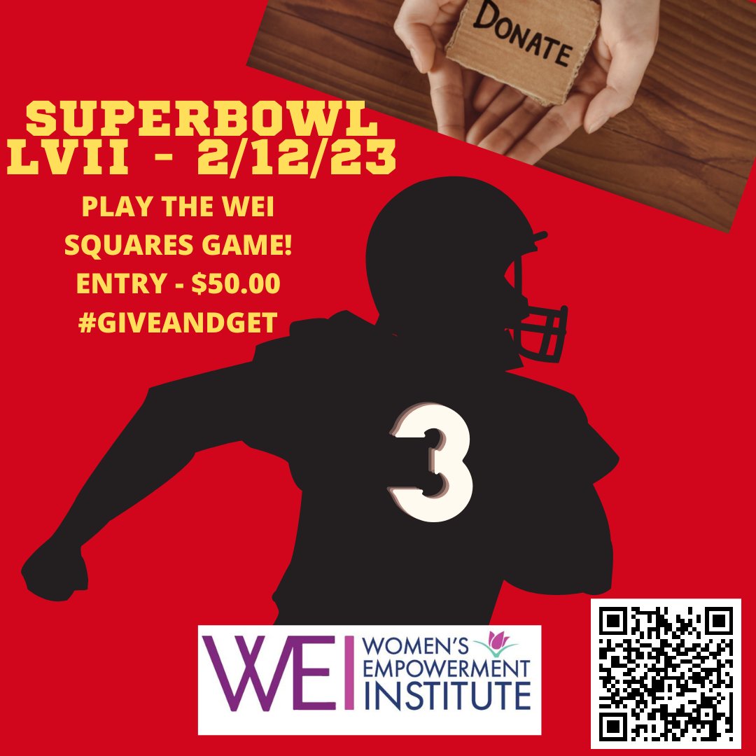 AnalystLG's tweet image. To Football Fans and those who love to pay it forward! WEI is having our 2nd Annual Superbowl Fundraiser. It's a 50/50 game with an entry fee of $50. It's easy &amp;amp; fun plus a good cause for Women buff.ly/3GznYwi #giveandget #weinstituteny #superbowlLVII #womensempowerment