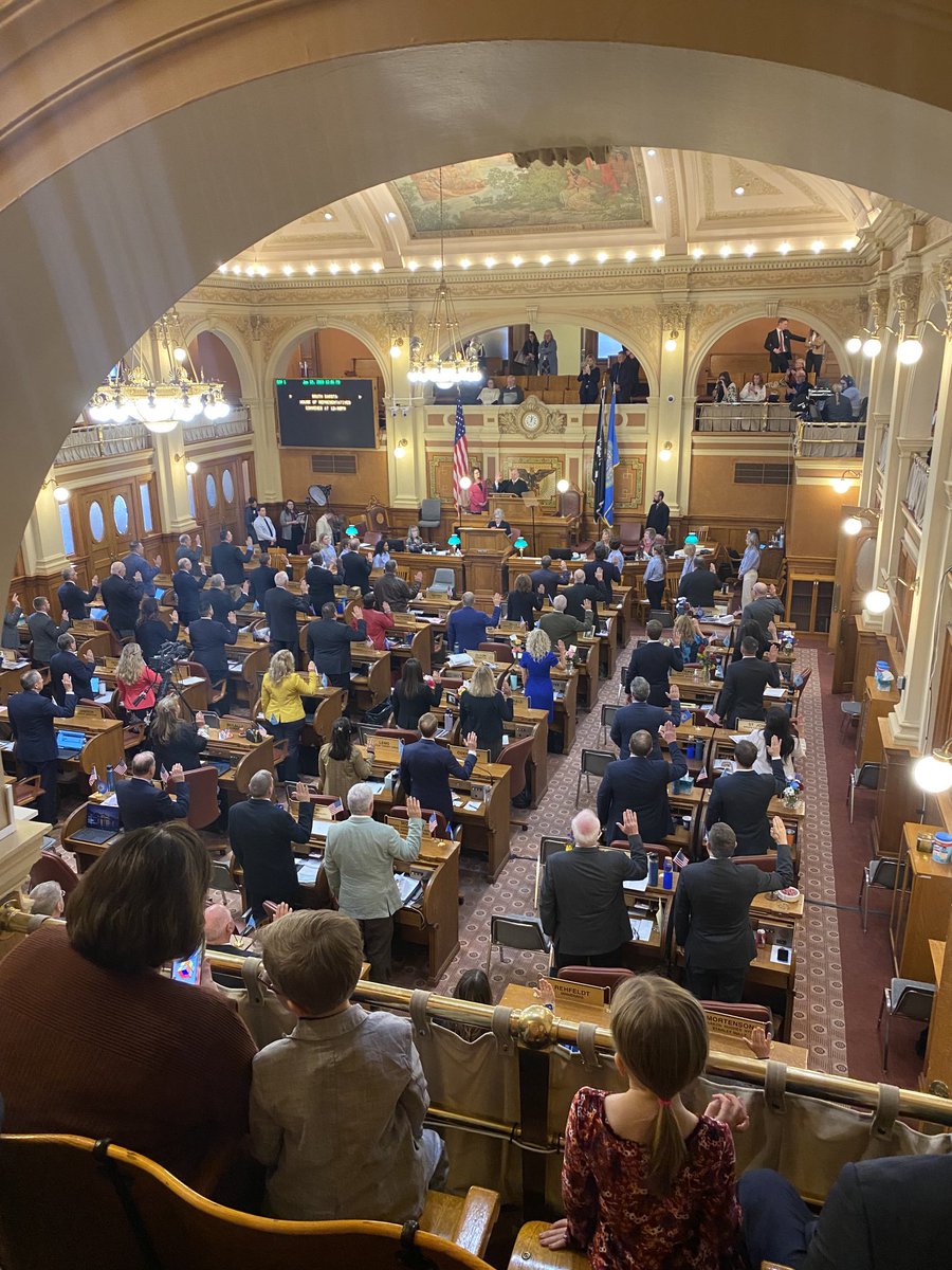 South Dakota’s House of Representatives take their oath of office.