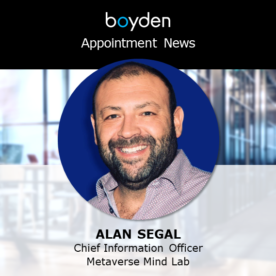 Boyden is pleased to share #MetaverseMindLab appointment news: welcoming new #CIO, Alan Segal. Recruitment led by Ian Collyer. 

#executivesearch #executiverecruitment #leadership