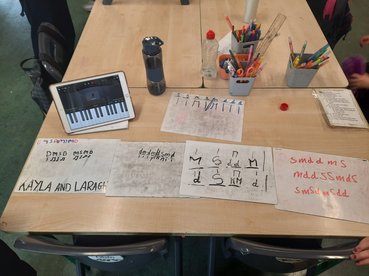 4th class room 4 writing their own music today #creative #music #schoolisfun #musicisfun