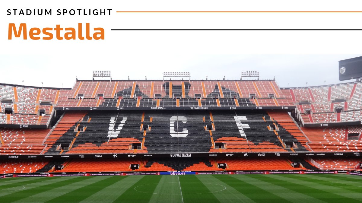 inspiresportNA's tweet photo. 🔦 The Mestalla, home to @valenciacf_en, with a capacity of over 48,000. 

Discover the fascinating history of the stadium on an exclusive stadium tour during your trip to Spain. #stadiumspotlight #inspired https://t.co/gMhUbK2hvX