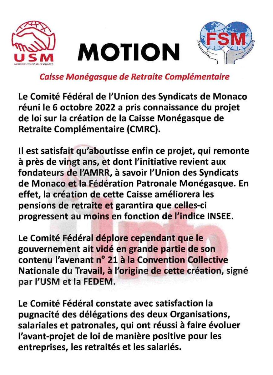UnionSyndMonaco's tweet photo. Distribution de #Tract #Salaire #retraitecomplementaireMonaco #Retraitecomplementaire  #Monaco #ensembleonestplusfort #salariés #retraités #militants #uniondessyndicatsdemonaco
#syndicatMonaco #unseme https://t.co/JwhtCbCOdK