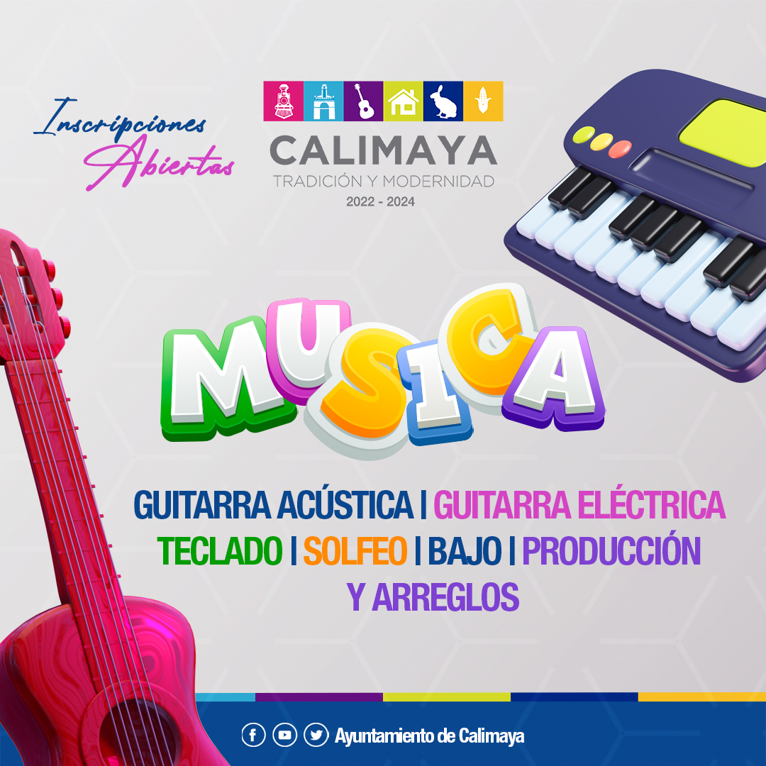 HCalimaya's tweet photo. 🔵 La Casa de Cultura Bicentenario tiene para ti los siguientes #talleres.
Inscríbete en la oficina de la Casa de Cultura de lunes a viernes en un horario de 09:00 a 18:00 hrs.
#TradiciónYModernidad https://t.co/YuACDarvG8