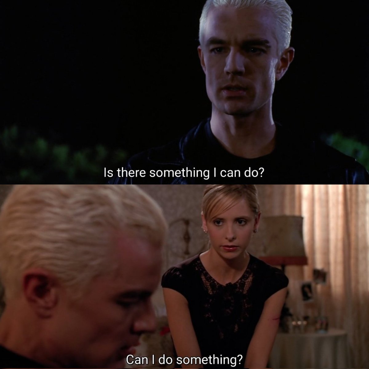 SpuffyLatino's tweet photo. Sweet babies being there for each other  🥺
🔸️"Fool for Love" Season 5 #Btvs
🔸️"Never Leave Me" Season 7 #Btvs
#Spike #Buffy #Spuffyparallels #buffyparallels #Buffythevampireslayer https://t.co/YnnKfIpwsb