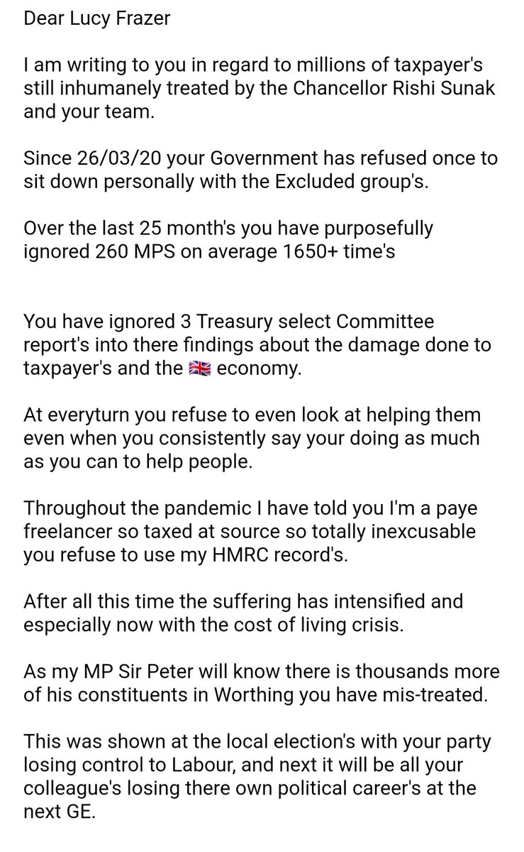 ExcludedFighter's tweet photo. Dear @PBottomleyMP, @AndyBurnhamGM @KevinLee @Ianblackford_MP
With the Email to @RishiSunak @lucyfrazermp @hmtreasury on the 13/05/22 with yourselves CC regarding the utter contempt to the @OfficialEUA #ExcludedUK, I have now received a pathetic response
#WeHaveBeenLeftBehind https://t.co/bGnnpbfmw1