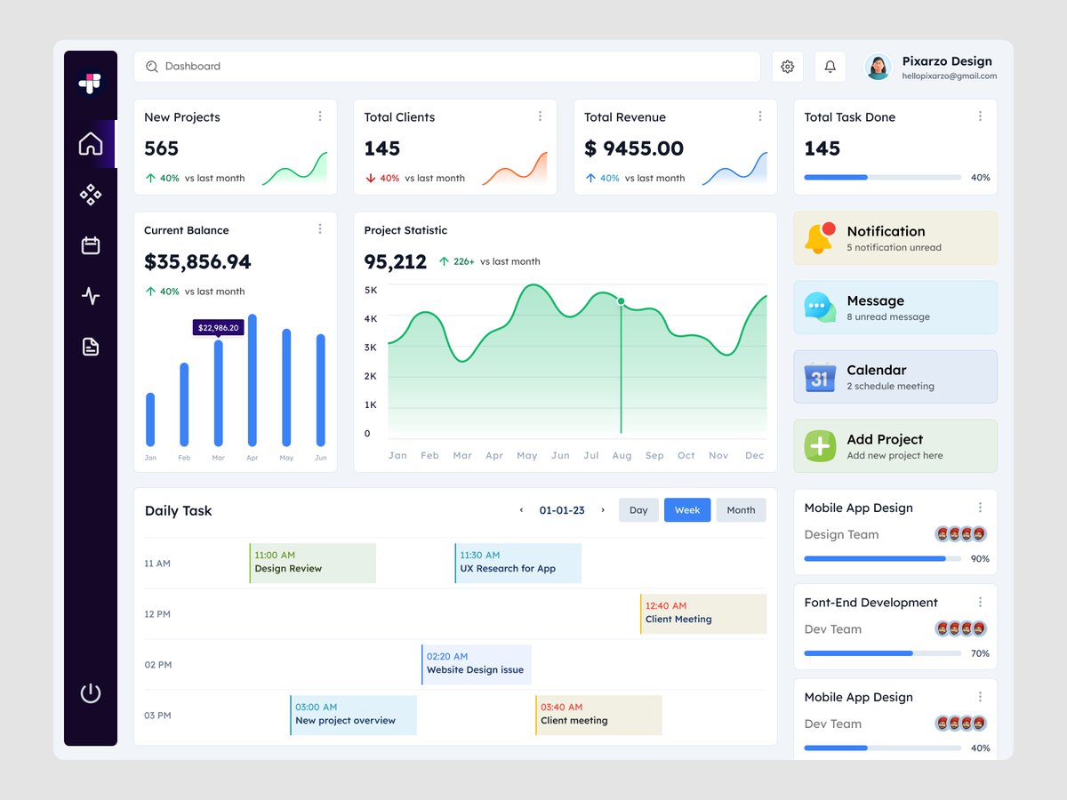 Digital Agency Dashboard Design
More Details: lnkd.in/gsd8eKGR

#figma #uidesign #dashboard #webapp #digital #apple #webdesign #uxui #uxdesign #ux #appdesign #Web3 #uxinspiration #website #websitedesign #website #userinterface #anniversary #landingpage #nfts #bitcoins