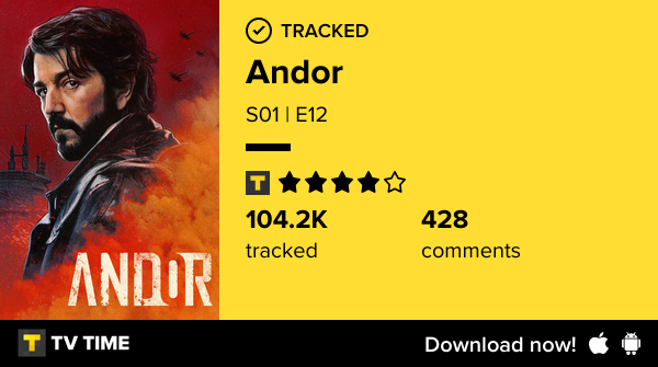 DjSPyindamix's tweet photo. I've just watched episode S01 | E12 of Andor! https://t.co/1UfB4qlJQq #tvtime https://t.co/60avGC5aQk