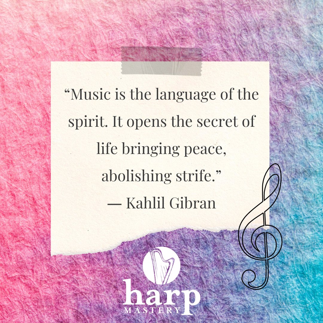 Harpmastery's tweet photo. I love this one. How does music make you feel? 

#music #harp #harpist #harpmastery #harplessons https://t.co/8DoxB8r1qf