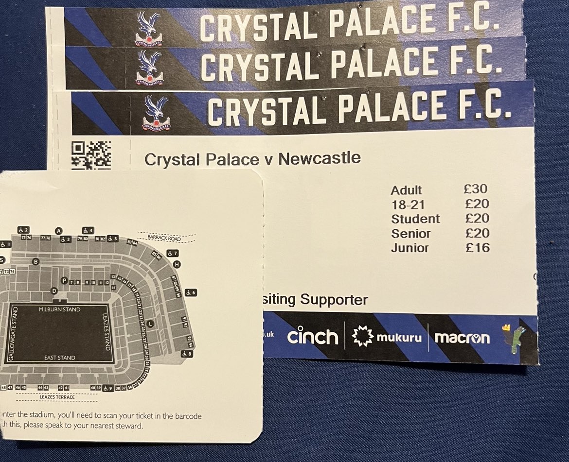 Got 3 tickets off work for Palace away. I can’t go so happy to give away to someone who can. Free of charge as I paid nothing. Hit RT and Follow and will pick a random winner. #NUFC