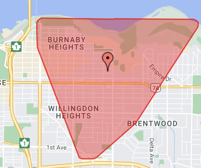 10:10 - #Burnaby - Power outage affecting just over 4,400 customers. Grid runs east of Boundary Road to Fell Ave and north of Lougheed #BCHwy7 to Barnet. #1130Traffic @CityNewsVAN watch out for flashing lights in the area. @bchydro bchydro.com/power-outages/…