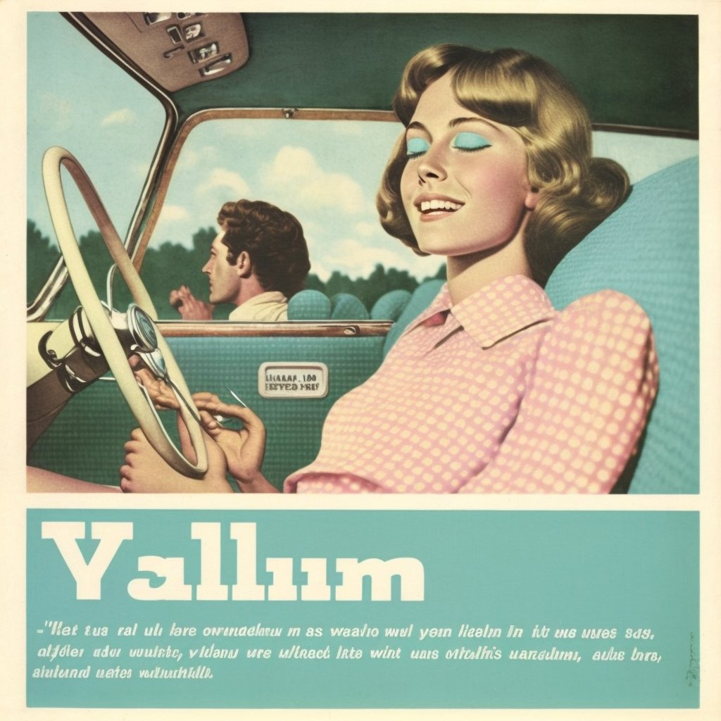 AICantDrawHands's tweet photo. Valium took away my road rage... and driver's license!
.
#AICantDrawHands #vintageads #MachineLearning #Midjourney #StableDiffusion #aiart #ai #generativeart #valium #xanax #diazepam #drugs #mazzies #anxiety #codeine #benzo #oxy #stonerart #psyart #absurd #generativeArt #aiartist https://t.co/3WmCfmZNge