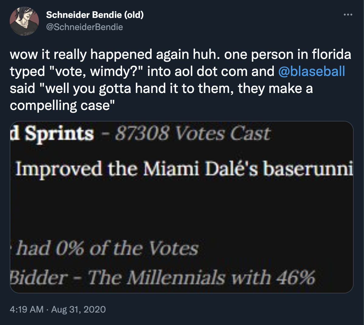 Classic Blaseball Tweets tweet media