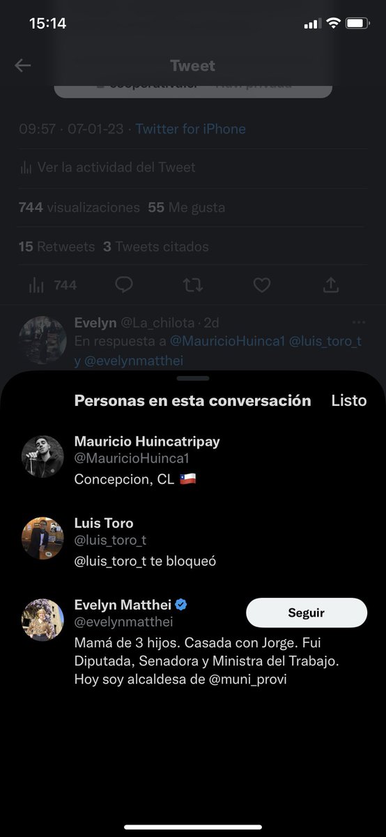 MauricioHuinca1's tweet photo. @luis_toro_t @evelynmatthei Que madurez de tu parte estimado, esperaba una respuesta correcta, le gusta a usted nomas joder a los demás 👍🏽 #luistoro https://t.co/cYCfeRSjJ1