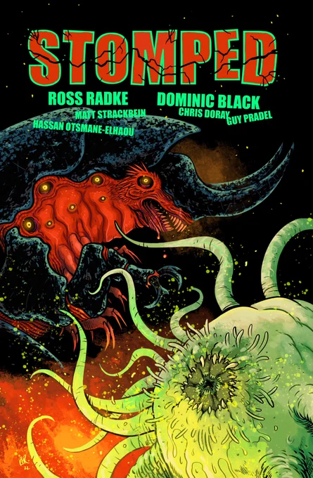#PortfolioDay Hello, I'm Ross Radke, comic creator, writer &amp; artist. I created the kaiju anthology comic series STOMPED, WebToon Canvas series SpandEx and drew the graphic novel Milagro. Available for digital &amp; traditional commissions, character &amp; creature design, comic gigs. 