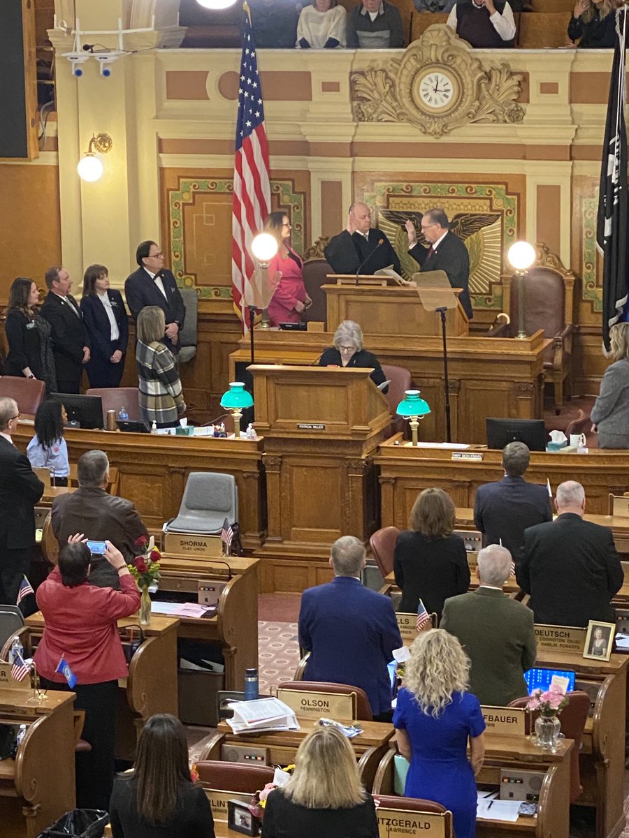 Representative Bartels takes the oath of office and will serve as Speaker of the House of Representatives. Congrats!