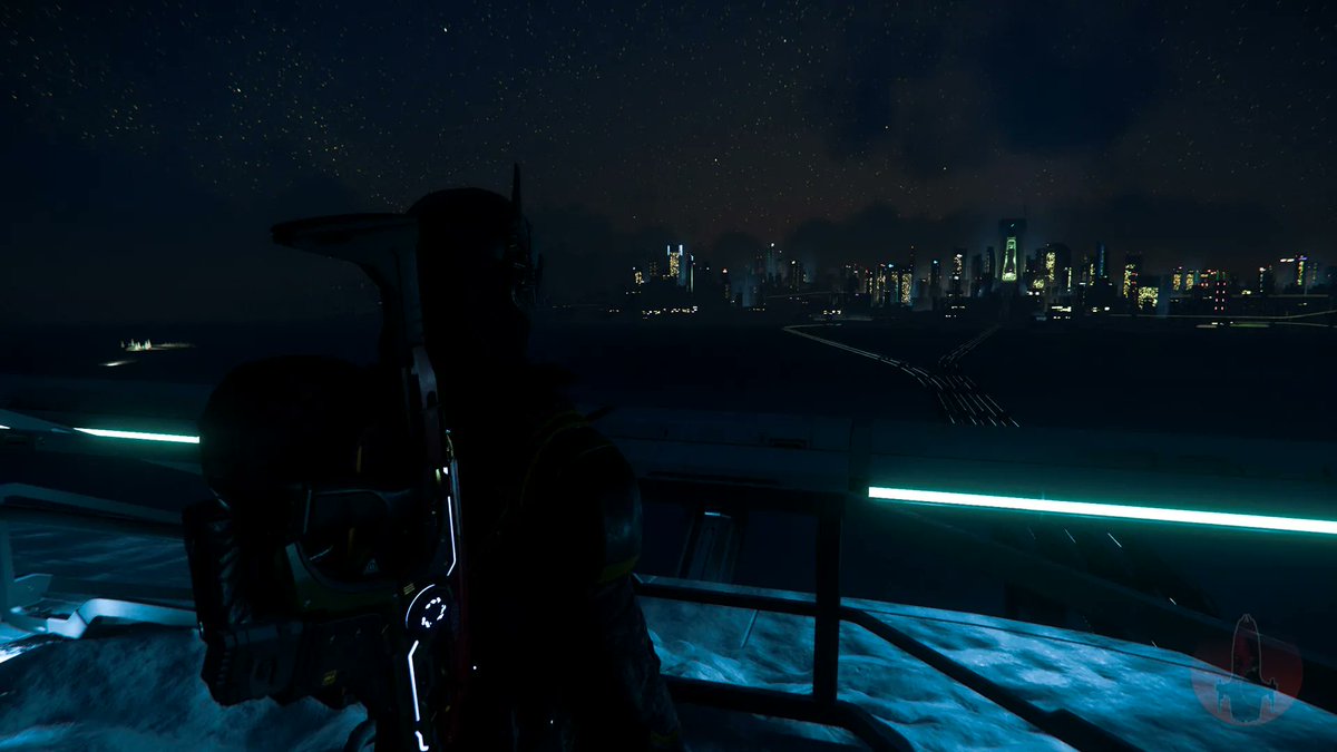 Vyseroy's tweet photo. Wow (sorry photo is a little dark) but check out the view of New Babbage at night on microTech it looks amazing!
#starcitizen #microtech #newbabbage #starcitizenscreenshot https://t.co/fKfbFAD45f