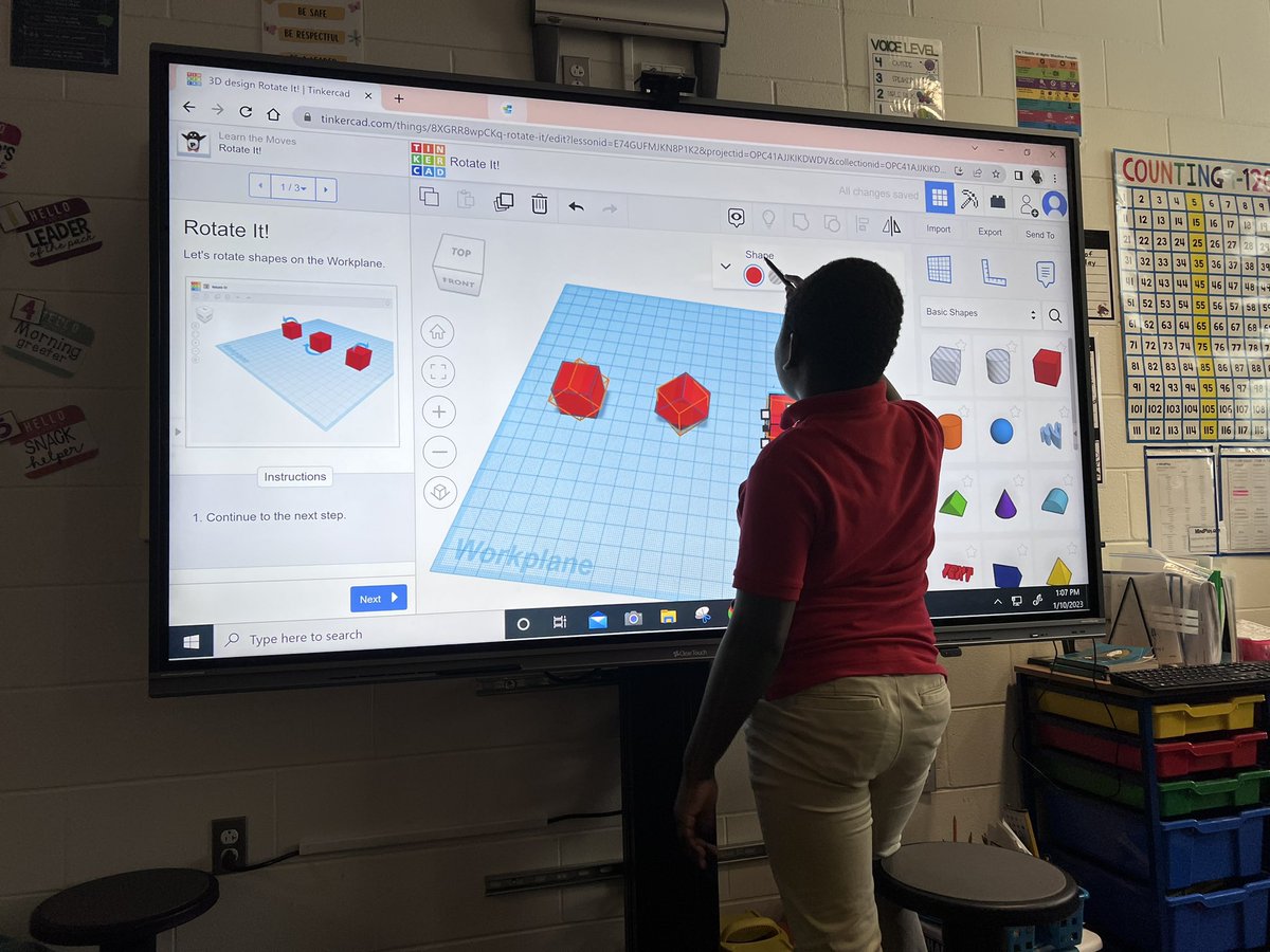 TaylorTomaro's tweet photo. Learning how to use @tinkercad so we can build our own 3D houses similar to our current event from @NewsForKidsNet . @IamCPS https://t.co/j07o6jnNq4