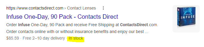 BettyLiSimpson's tweet photo. To make matters worse, customers can currently order the product in question, which is falsely listed as in-stock on their website.  @ContactsDirect 
👎🏼👎🏼 to their business model, supply chain, and customer service. https://t.co/p9RHOmowOd