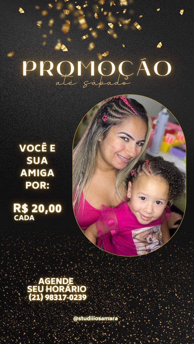 promoção lançada.. até sábado🗣️

aproveita p conhecer nosso novo espaço, além de aconchegante temos outros serviços p lhe oferecer😉

aproveitem🥳🎉