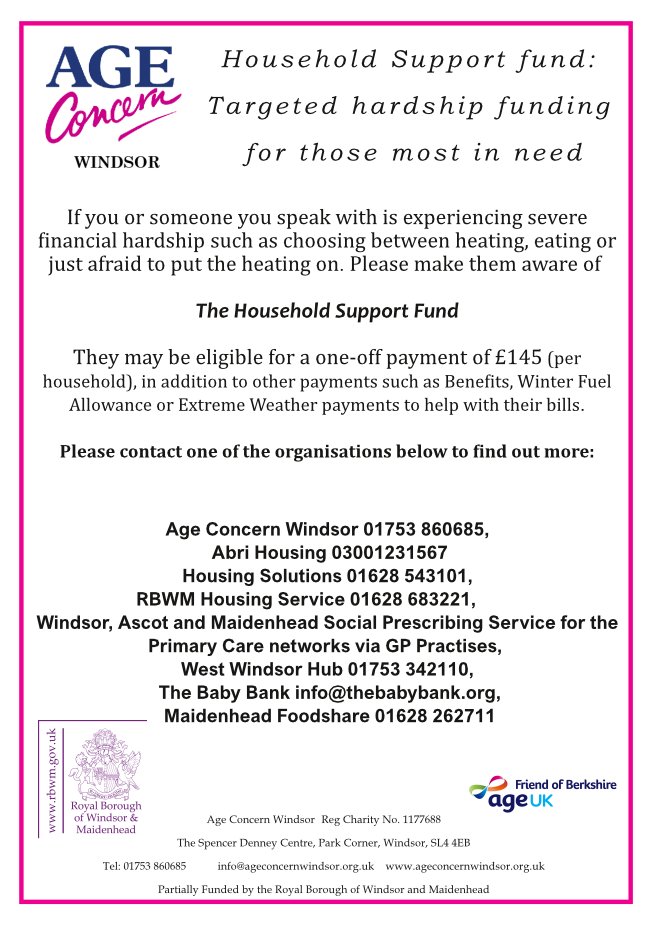 If your struggling we might be able to help #householdsupport #windsor could you do with a little injection of cash to help you make ends meet then give us a call