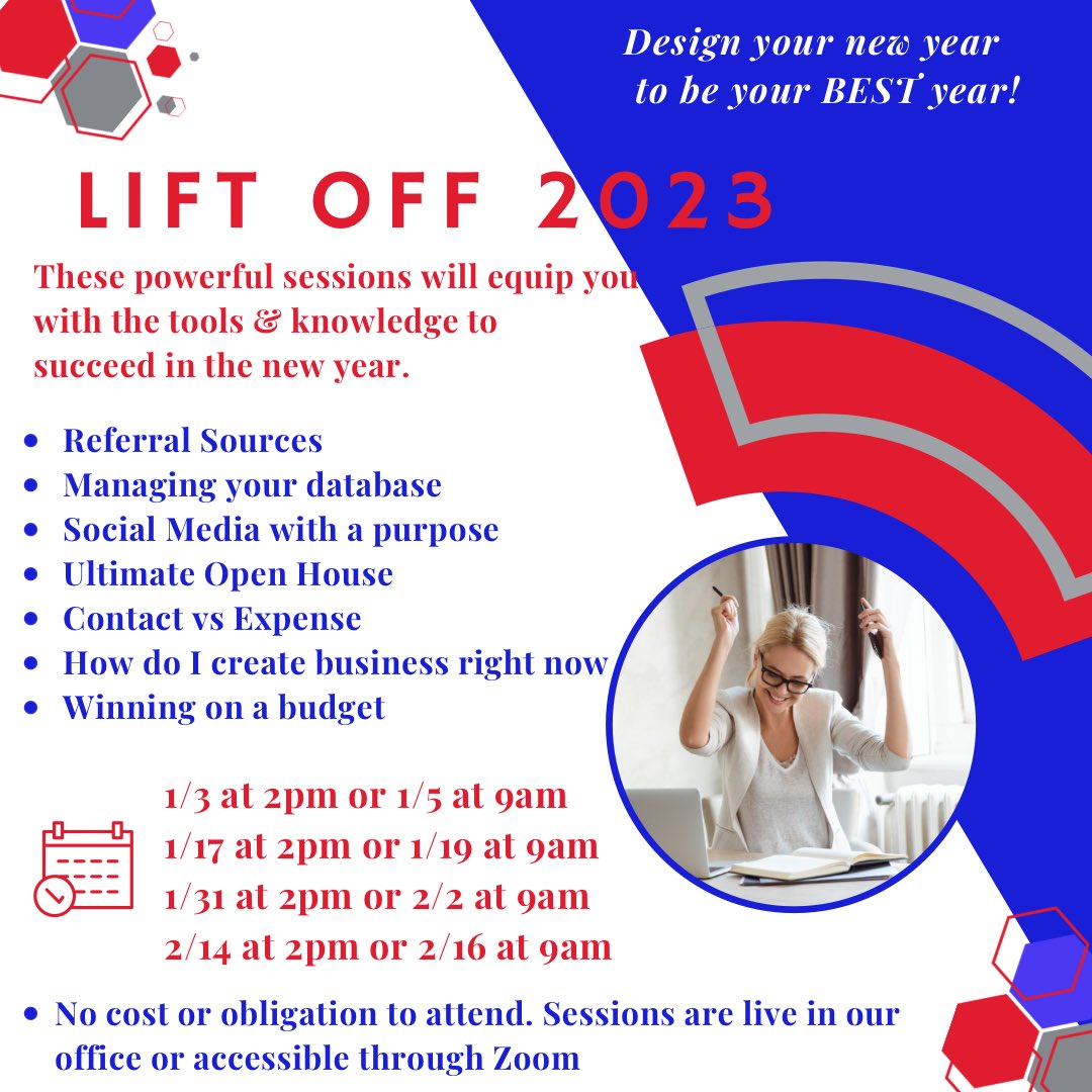 We had over 50 agents at our first session! If you missed it, you have another shot this Thursday at 2pm for a catch-up presentation. Message me for more information. Let’s get after it in 2023!#remaxevolved #powerhour #wintheyear #liftoff2023 #agentsupport #agentdevelopment