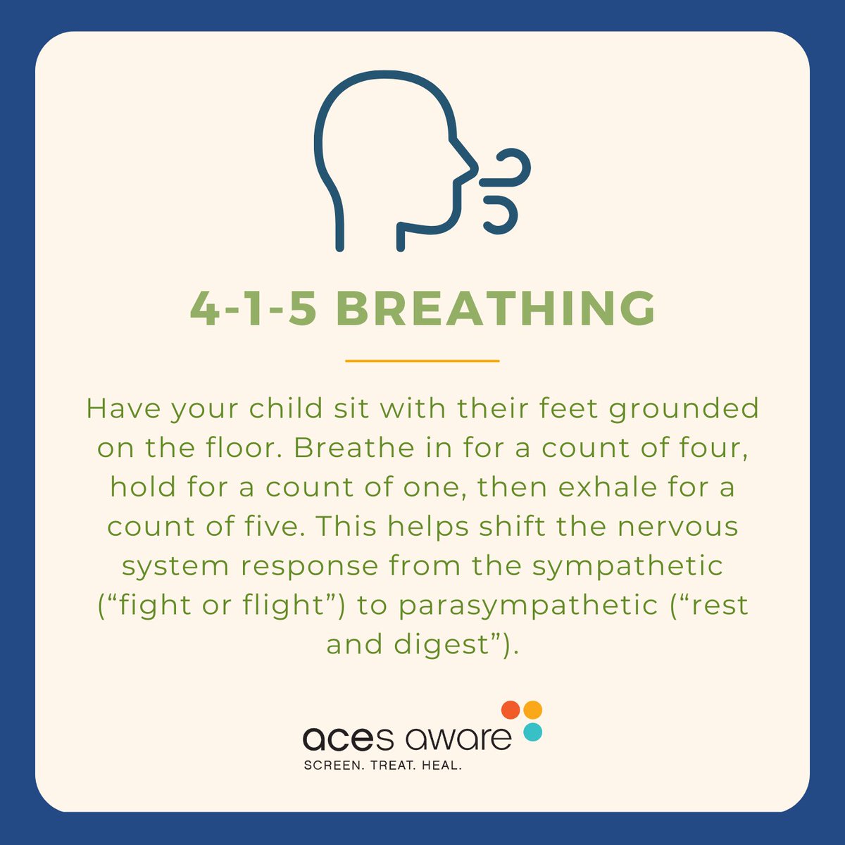 😮‍💨 You can help your child regulate their behavior with tools like breathing exercises. Check out more tools to help kids deactivate their fight, flight, or freeze response and return to a calmer state.   

bit.ly/3GdhfJq
