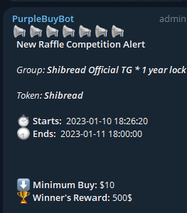 ShibreadERC20's tweet photo. 🍞🍞🍞🍞 RAFFLE ON 🍞🍞🍞🍞 

Buy 10$ worth of $SHREAD to get a chance to win 500$

https://t.co/d4nL9nnqIY

#1000x #Binance #ETH #BONK #cryptocurrency #ERC20 https://t.co/lf6vymF4CW