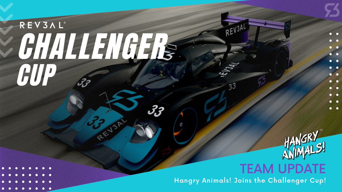 Rev3alTech's tweet photo. More exciting #esports news from #REV3AL! @hangryanimals will be joining us in the REV3AL Challenger Cup as we prepare for the upcoming @D3Racing league. Get ready for some high-octane action!

#eSports #web3gaming #web3community #Web3 #ForzaMotorsport #Simracing #gamingcommunity https://t.co/ux1dmcVLr3