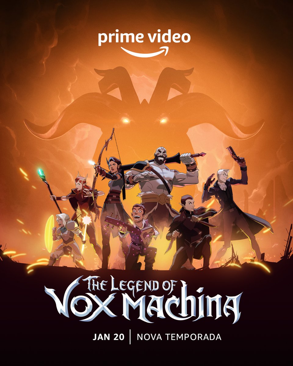 PrimeVideoBR's tweet image. FALTAM 10 DIAS pra cair de boca na 2a temp de A Lenda de Vox Machina e assistir tudo até ficar de ressaca 🤯