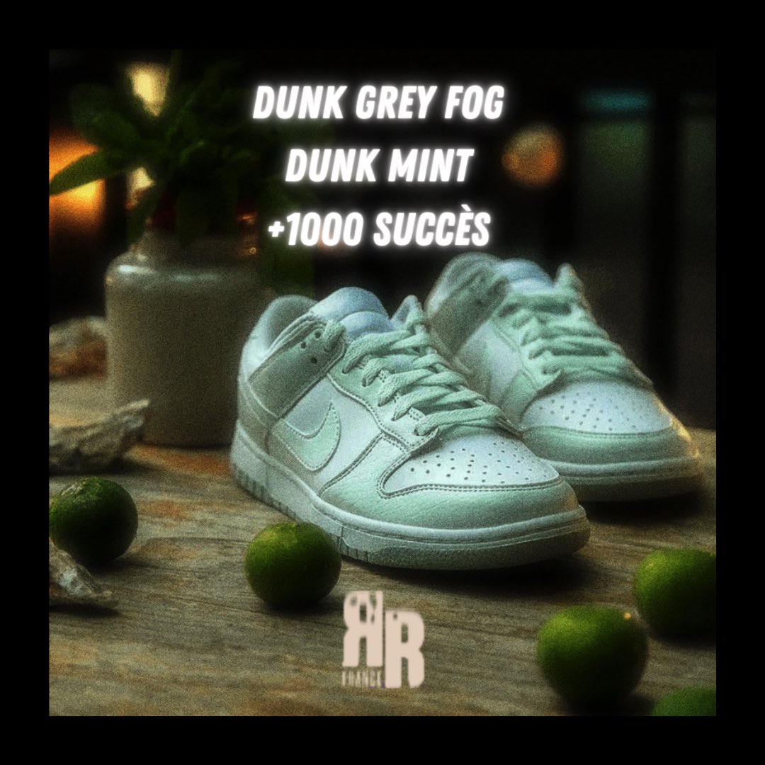 ErrorFrance's tweet photo. Bonsoir, 

Drop des Dunk low Grey Fog et Mint sur Nike ce matin. Inutile de vous dire que la régalade a été royale pour nos membres. 

+ de 1000 success, cela se passe de commentaires. 👀 https://t.co/CsP7PZ8jG5