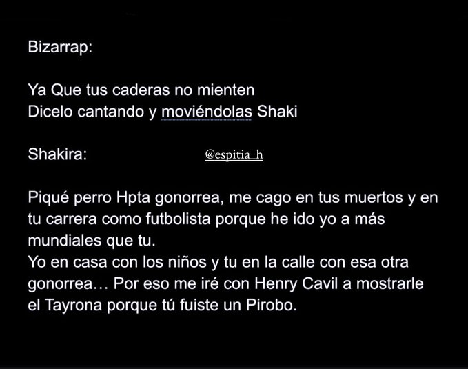 Pesque_'s tweet photo. Se filtra la letra de bizarrap x Shakira, que palabreo https://t.co/vow8lXJoai