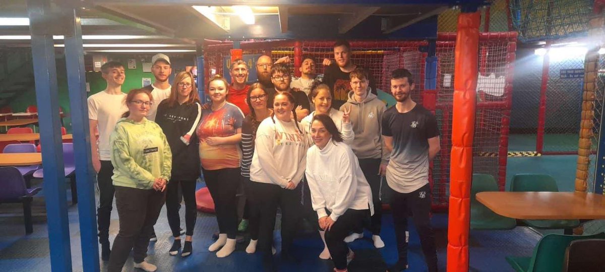 Sick night with the work crew would do it all over again…….#workoutting #playzone #bigkids #workfriends #lincoln @iceyteaman @AimieNiamh @TheLankeyGinger @Gibboverse