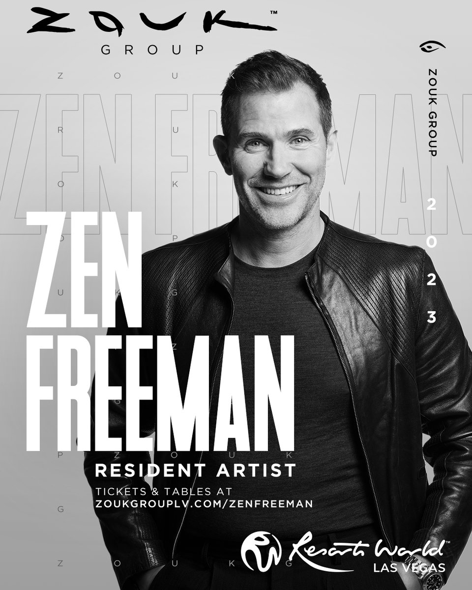Zen Freeman (@zenfreeman) on Twitter photo I'm excited to announce my return to <a href="/zoukgrouplv/">ZoukGroupLV</a> for my 2023 Las Vegas Residency at #ZoukNightclub & <a href="/ayudayclub/">Ayu Dayclub</a>! Tickets now on sale through September.
Tickets link: zoukgrouplv.com/Zenfreeman/ I'm excited to announce my return to <a href="/zoukgrouplv/">ZoukGroupLV</a> for my 2023 Las Vegas Residency at #ZoukNightclub & <a href="/ayudayclub/">Ayu Dayclub</a>! Tickets now on sale through September.
Tickets link: zoukgrouplv.com/Zenfreeman/