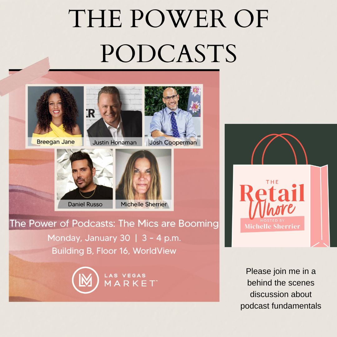 I am thrilled to be included in the <a href="/lasvegasmarket/">Las Vegas Market | ANDMORE®</a> live event The Power Of Podcasts. Please join me in a behind-the-scenes discussion about podcast fundamentals and meet some of the voices behind the mics

Registration link
bit.ly/3Q5HV2l

#retail #design #merchandising