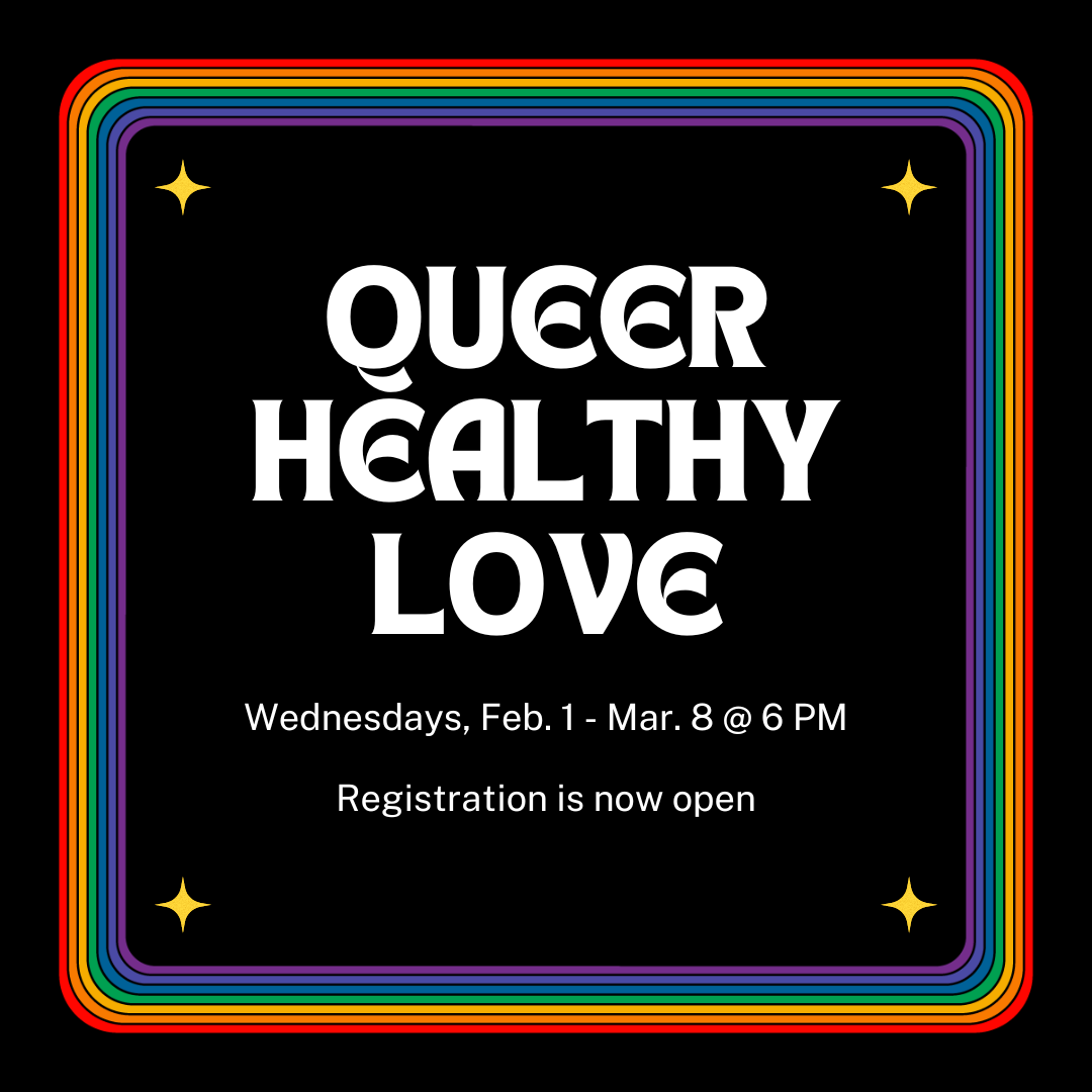 VirginiaAVP's tweet photo. Our Queer Healthy Love series is back for 2023! Registration is now open to attend our six-week series taking place on Wednesday's from February 1 to March 8, from 6-8 PM! Head to the link in our bio to sign up to attend. https://t.co/wHIfOCtXhd