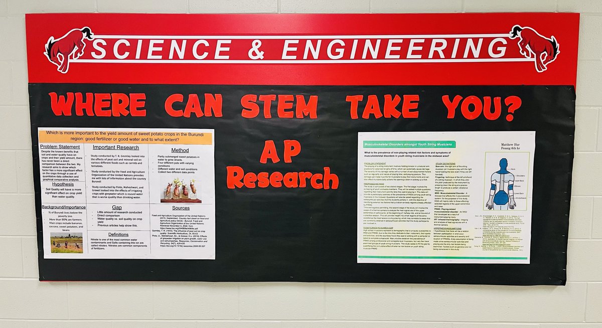 220Science's tweet photo. We are showcasing #BHSAPR Ss research posters π in the science hallway. They will be rotated out often so come take a peek every few days! π #WeBelong220 https://t.co/5PMJifdrJd