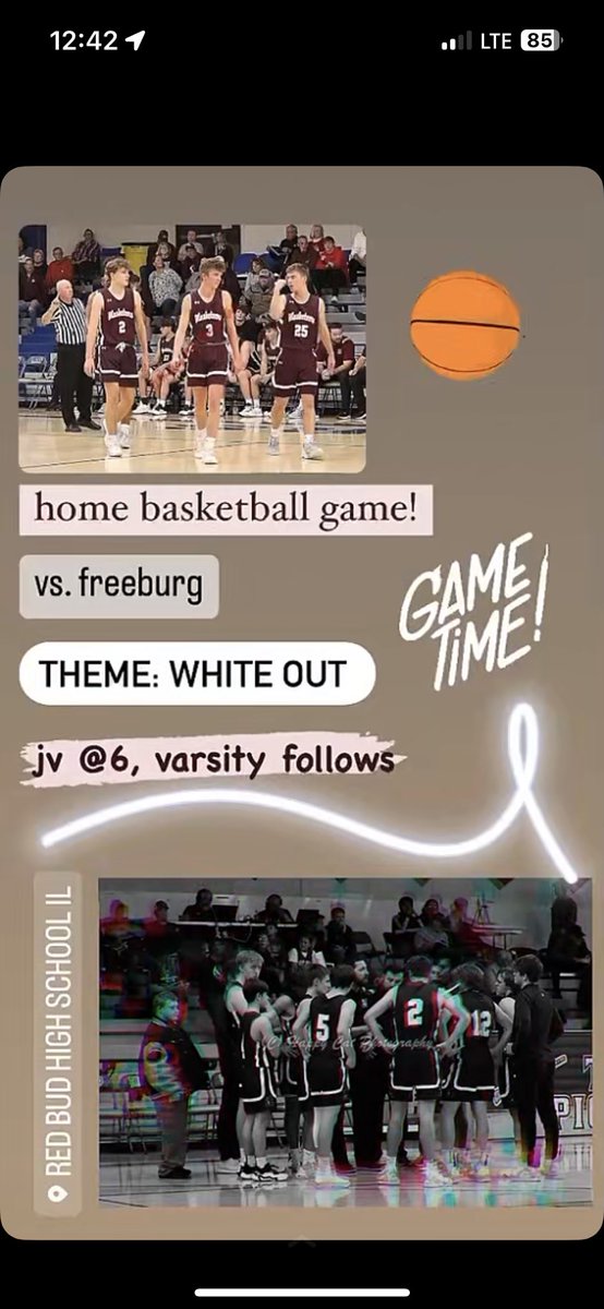 Boys home game tonight!
JV at 6 Varsity follows
Theme: White out
#redbud132