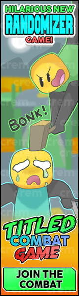 crem_art's tweet photo. A #roblox ad i made for a game called Titled Combat Game which is this now discontinued randomizer game I worked on with @BulletImplict and @_Nemilus 

#RobloxDevs #RobloxDev #robloxart #art https://t.co/wNR6vVep25